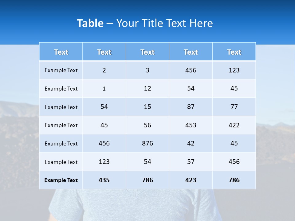 A Young Boy Standing In Front Of A Mountain PowerPoint Template