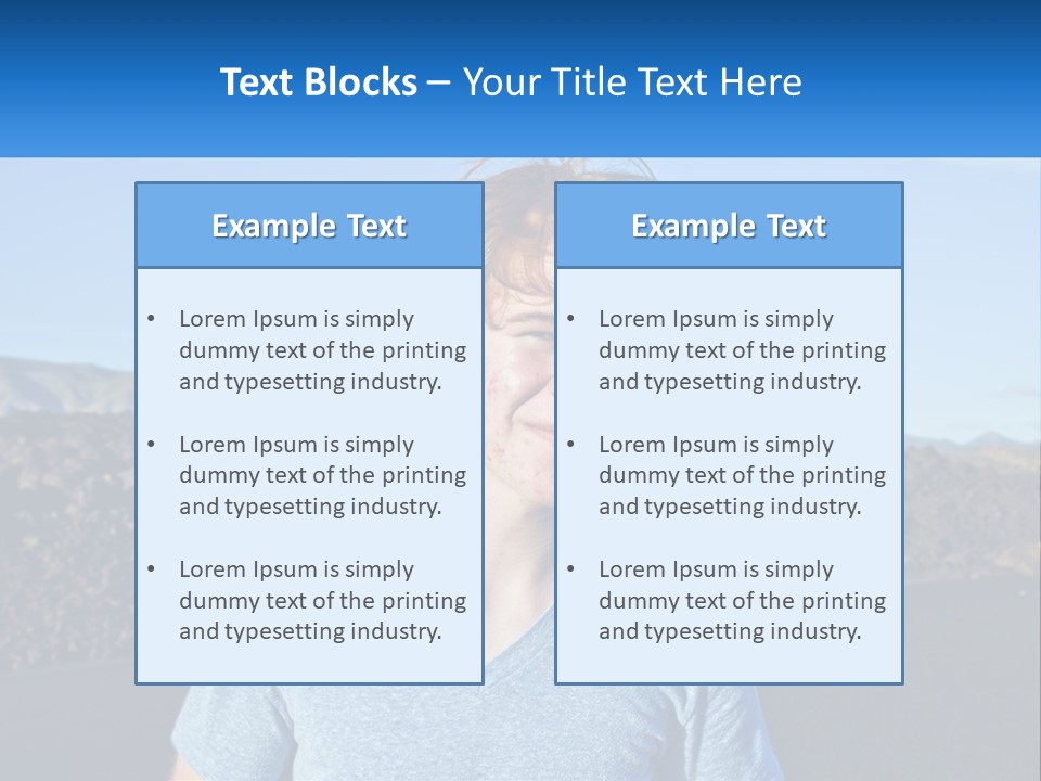 A Young Boy Standing In Front Of A Mountain PowerPoint Template