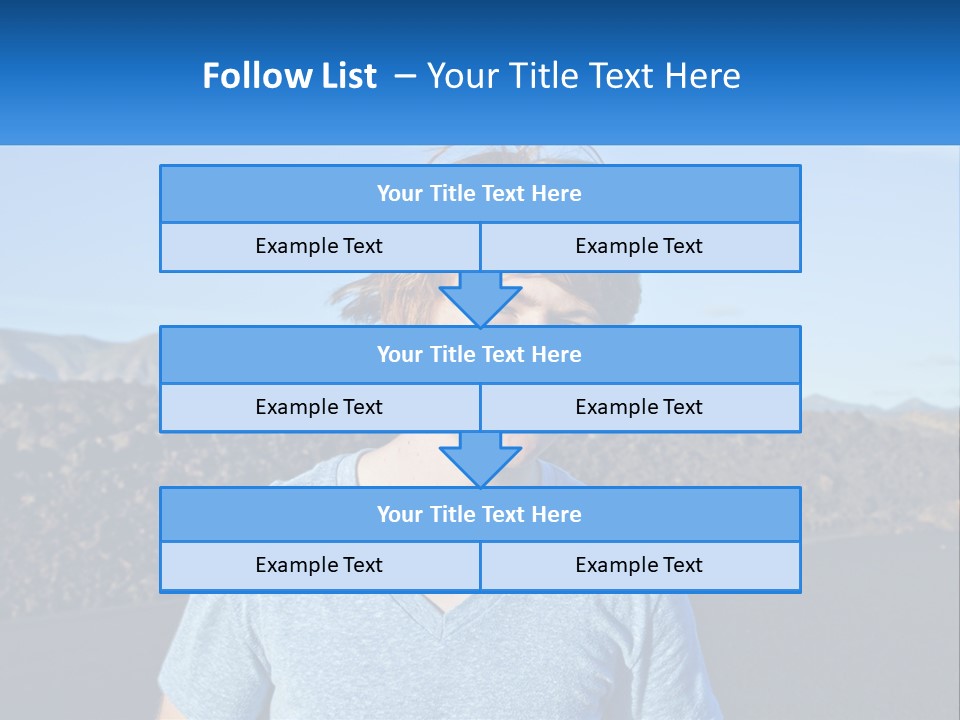A Young Boy Standing In Front Of A Mountain PowerPoint Template