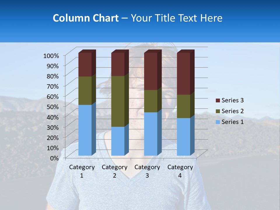 A Young Boy Standing In Front Of A Mountain PowerPoint Template