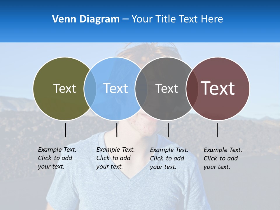 A Young Boy Standing In Front Of A Mountain PowerPoint Template