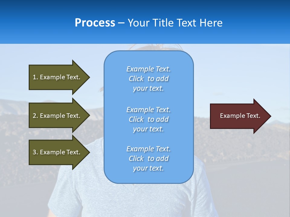 A Young Boy Standing In Front Of A Mountain PowerPoint Template