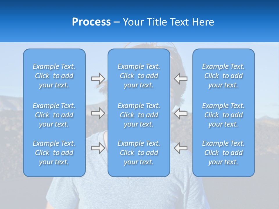 A Young Boy Standing In Front Of A Mountain PowerPoint Template