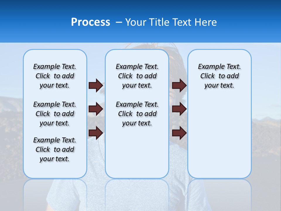 A Young Boy Standing In Front Of A Mountain PowerPoint Template