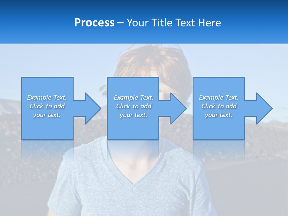 A Young Boy Standing In Front Of A Mountain PowerPoint Template