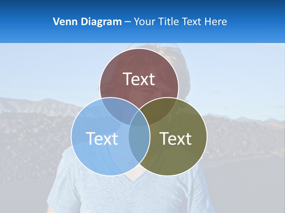 A Young Boy Standing In Front Of A Mountain PowerPoint Template