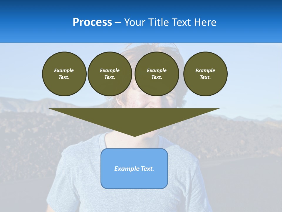 A Young Boy Standing In Front Of A Mountain PowerPoint Template