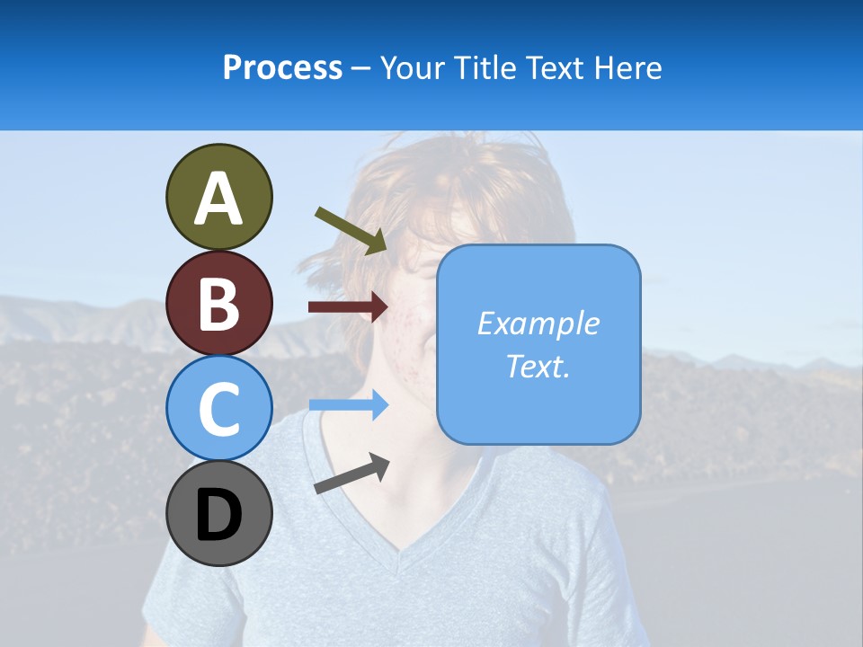 A Young Boy Standing In Front Of A Mountain PowerPoint Template