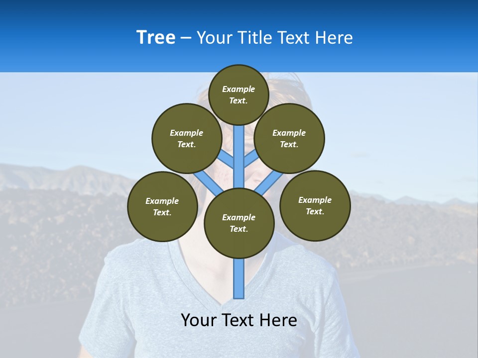 A Young Boy Standing In Front Of A Mountain PowerPoint Template