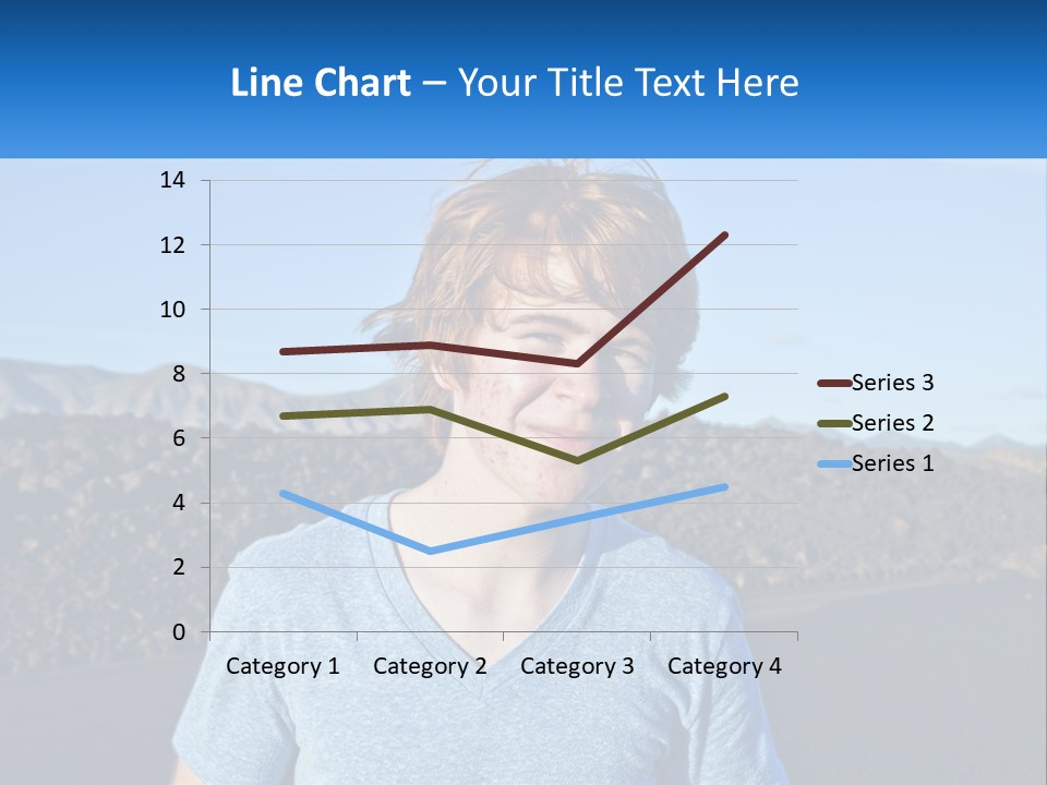 A Young Boy Standing In Front Of A Mountain PowerPoint Template
