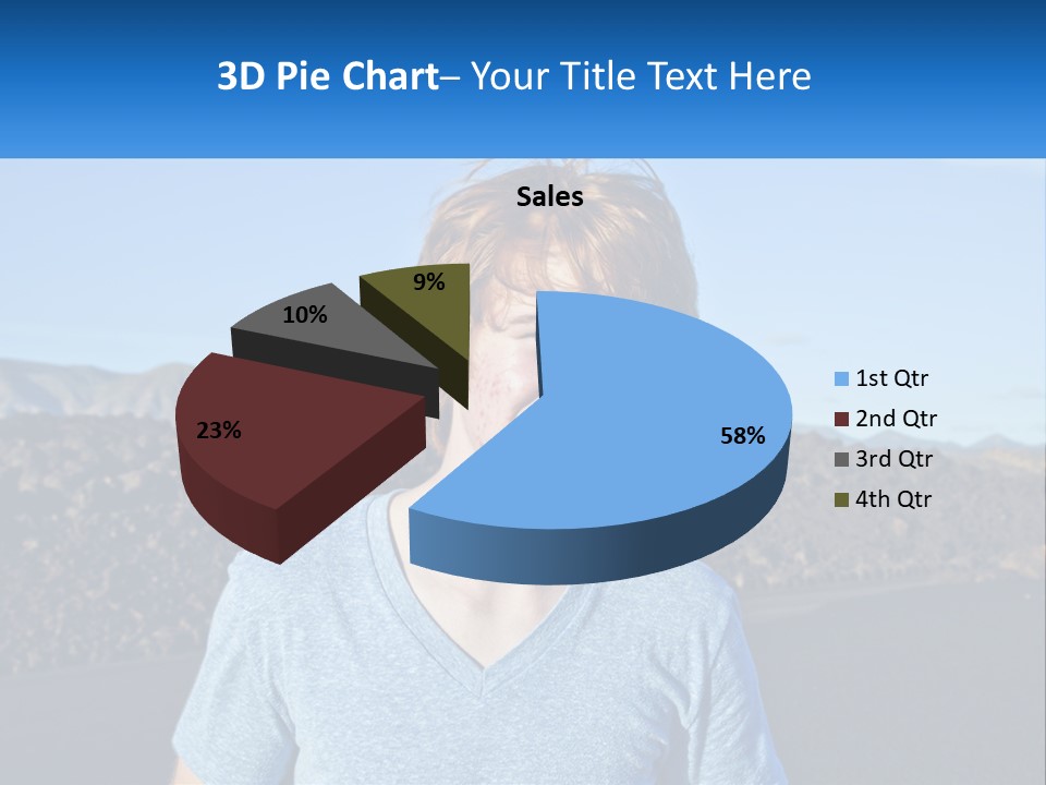 A Young Boy Standing In Front Of A Mountain PowerPoint Template
