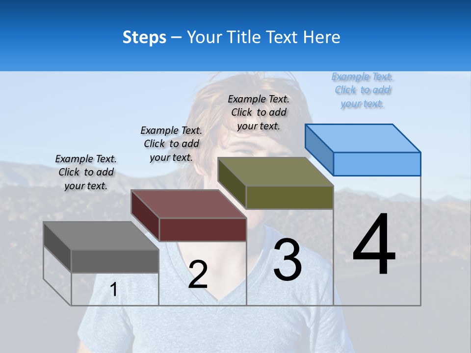 A Young Boy Standing In Front Of A Mountain PowerPoint Template