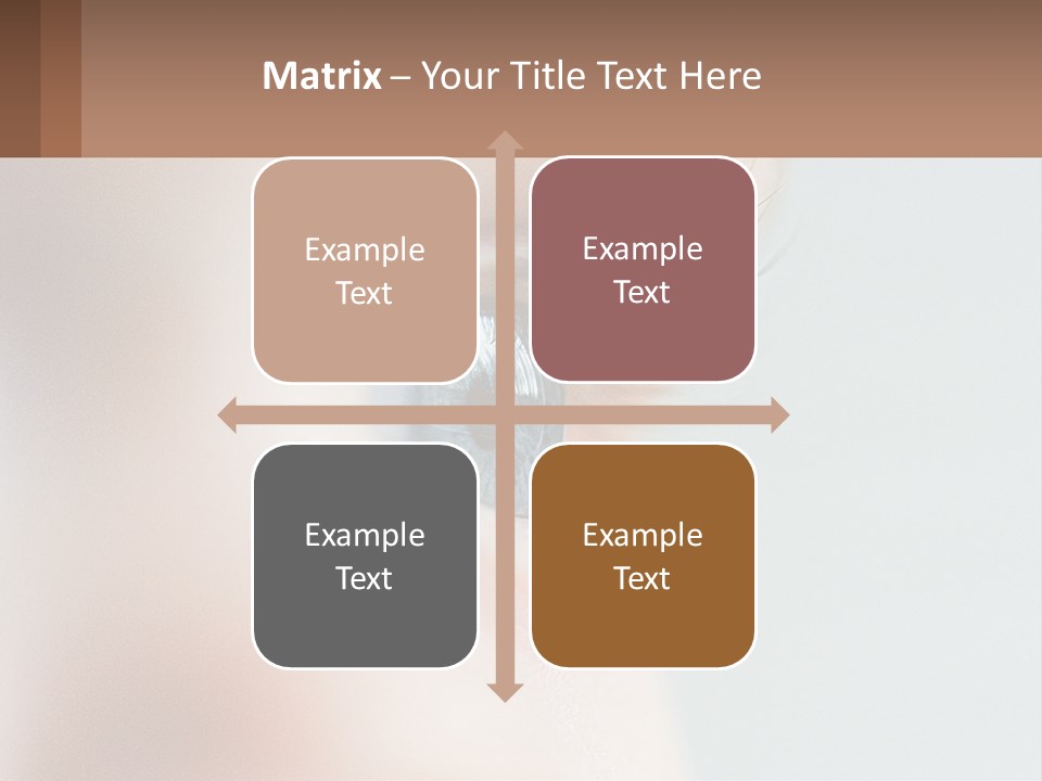 A Close Up Of A Blue Eye With A Brown Background PowerPoint Template