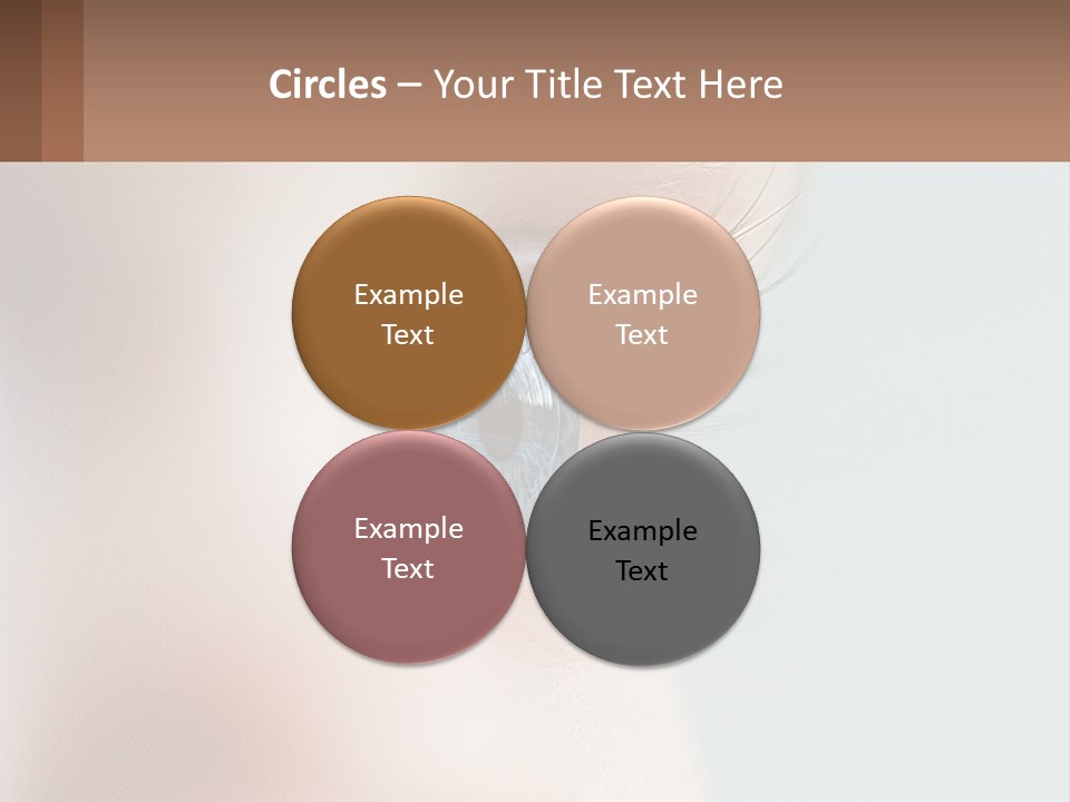 A Close Up Of A Blue Eye With A Brown Background PowerPoint Template