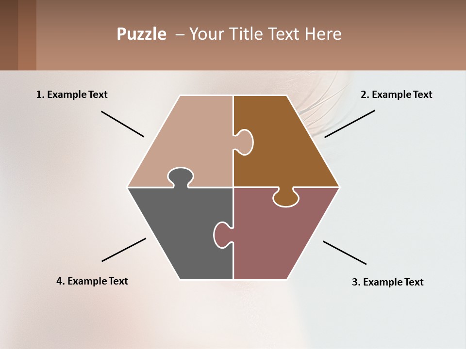 A Close Up Of A Blue Eye With A Brown Background PowerPoint Template