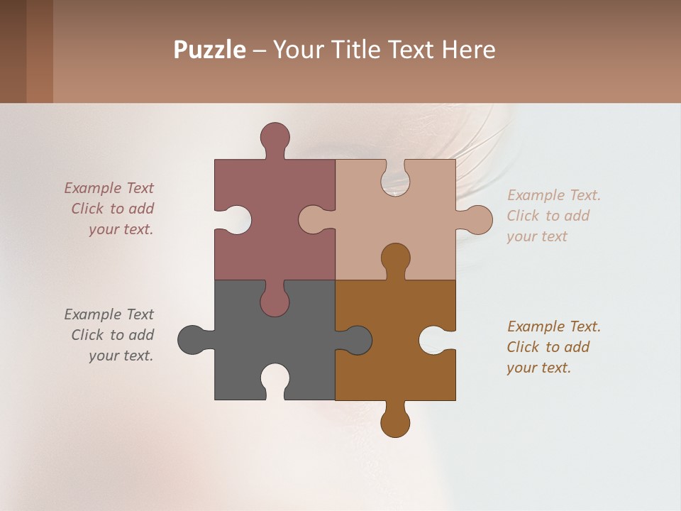 A Close Up Of A Blue Eye With A Brown Background PowerPoint Template