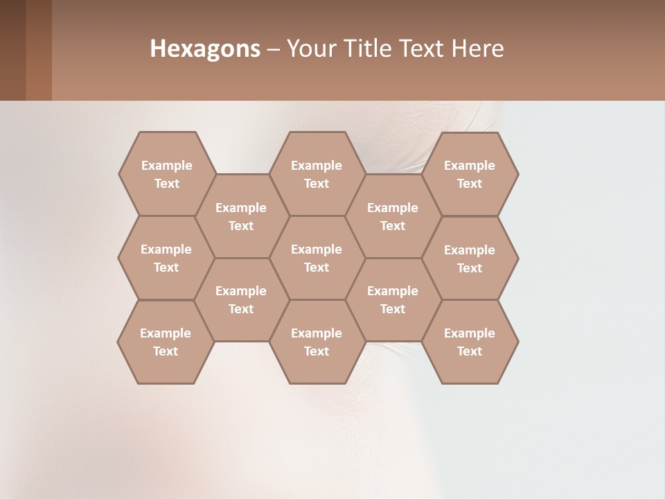 A Close Up Of A Blue Eye With A Brown Background PowerPoint Template