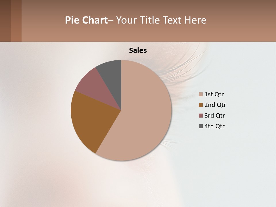 A Close Up Of A Blue Eye With A Brown Background PowerPoint Template