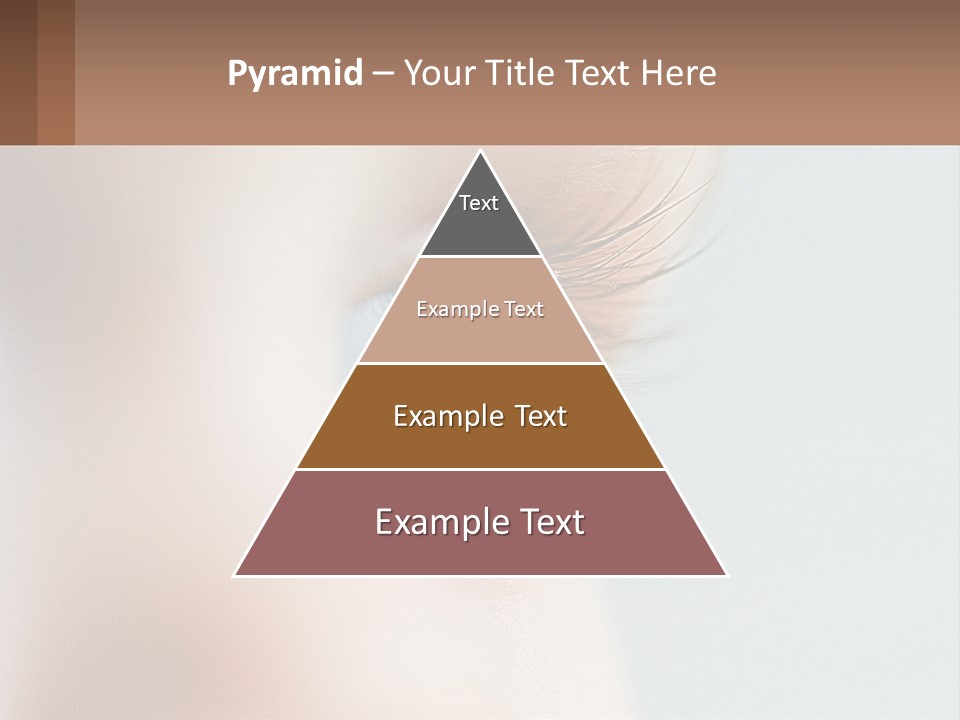 A Close Up Of A Blue Eye With A Brown Background PowerPoint Template