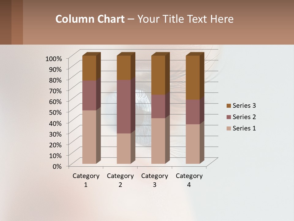 A Close Up Of A Blue Eye With A Brown Background PowerPoint Template