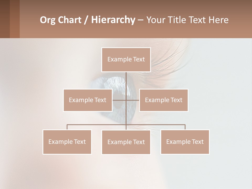 A Close Up Of A Blue Eye With A Brown Background PowerPoint Template