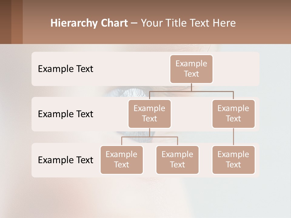 A Close Up Of A Blue Eye With A Brown Background PowerPoint Template