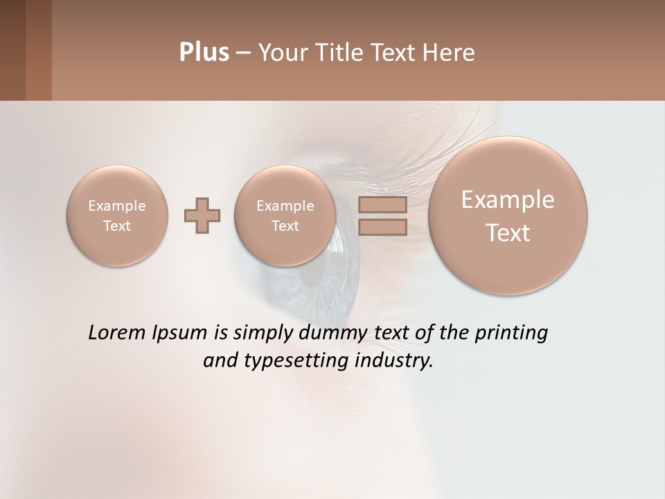 A Close Up Of A Blue Eye With A Brown Background PowerPoint Template