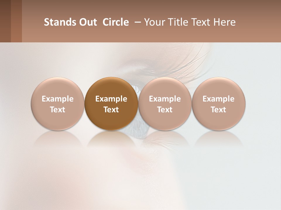 A Close Up Of A Blue Eye With A Brown Background PowerPoint Template