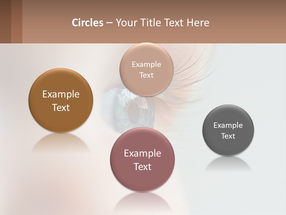 A Close Up Of A Blue Eye With A Brown Background PowerPoint Template
