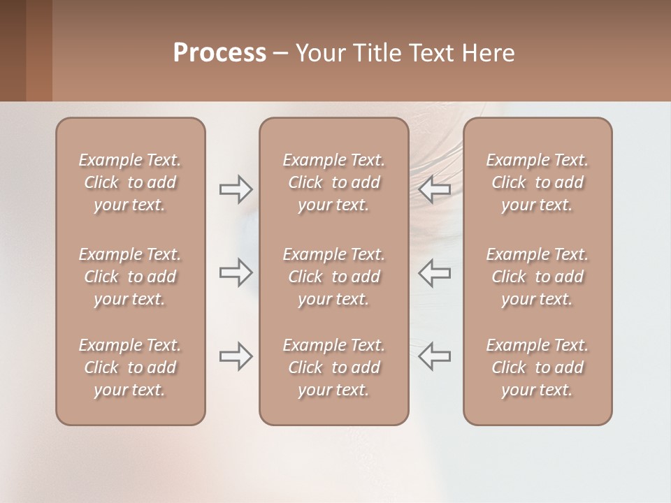 A Close Up Of A Blue Eye With A Brown Background PowerPoint Template