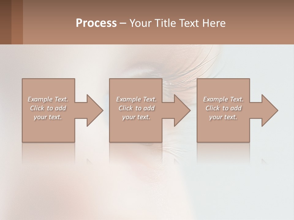 A Close Up Of A Blue Eye With A Brown Background PowerPoint Template