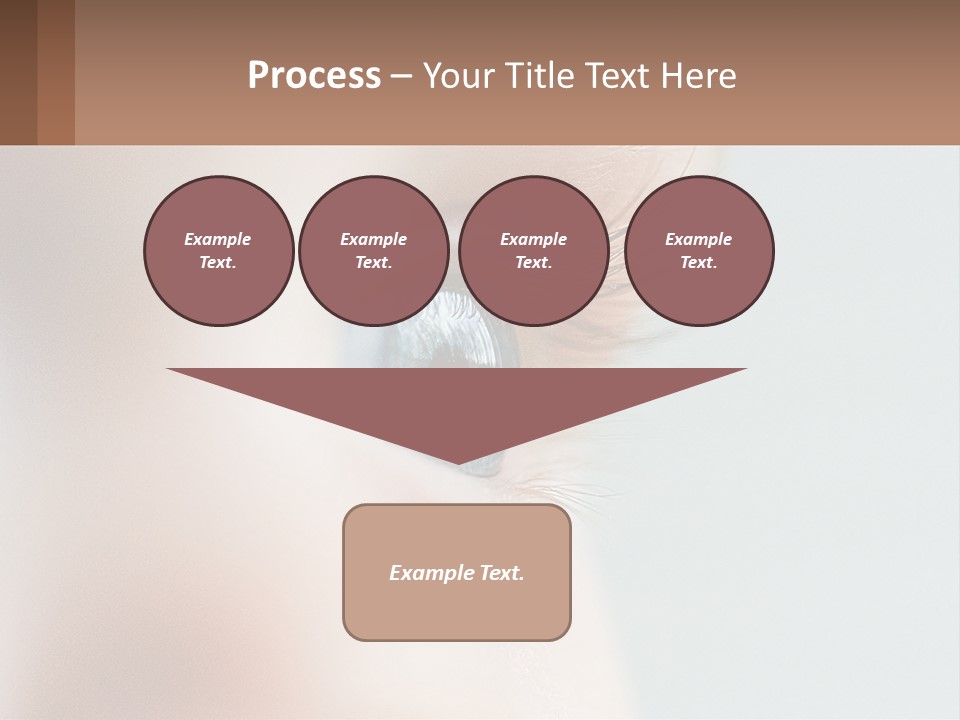 A Close Up Of A Blue Eye With A Brown Background PowerPoint Template