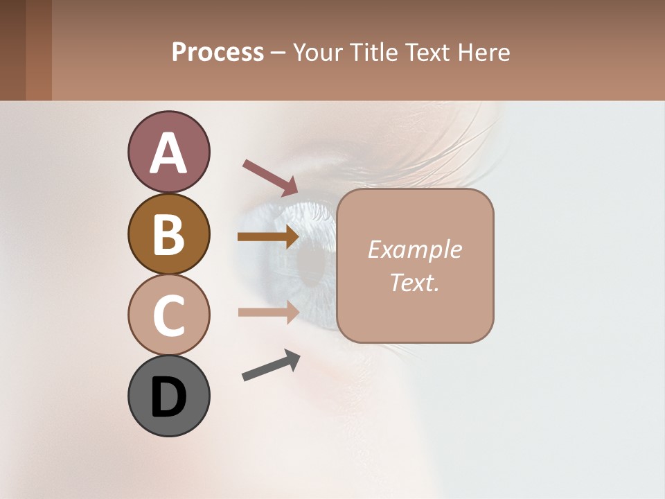A Close Up Of A Blue Eye With A Brown Background PowerPoint Template