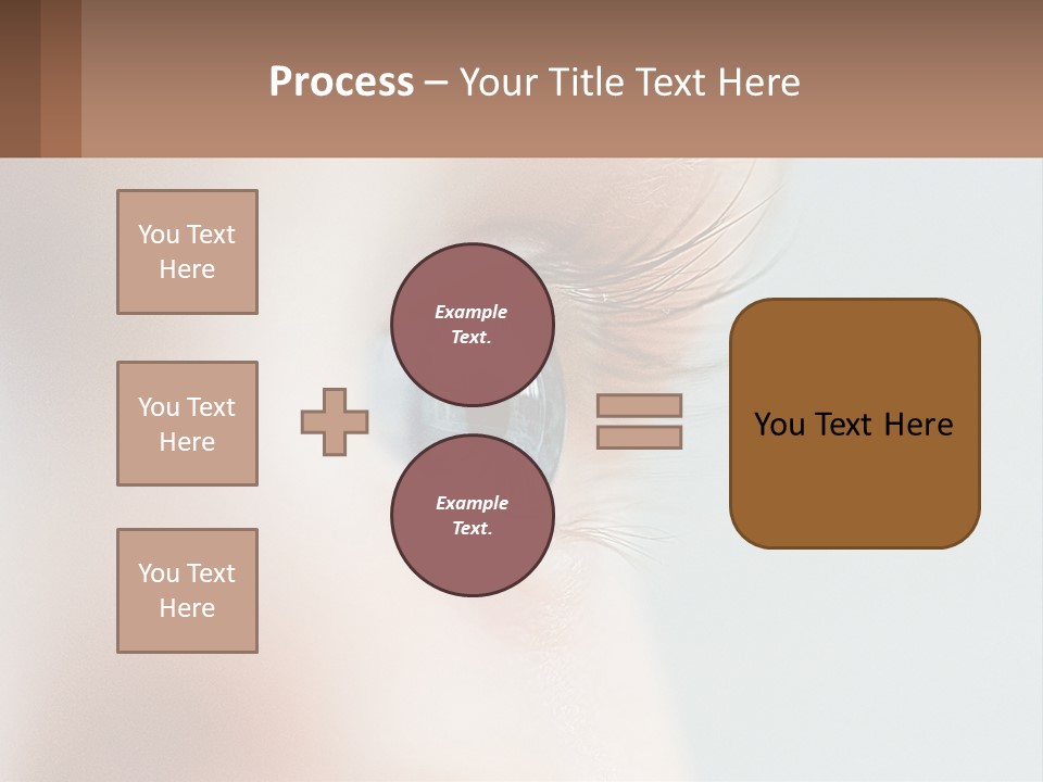 A Close Up Of A Blue Eye With A Brown Background PowerPoint Template