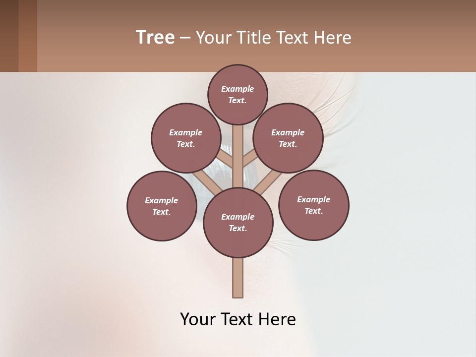 A Close Up Of A Blue Eye With A Brown Background PowerPoint Template