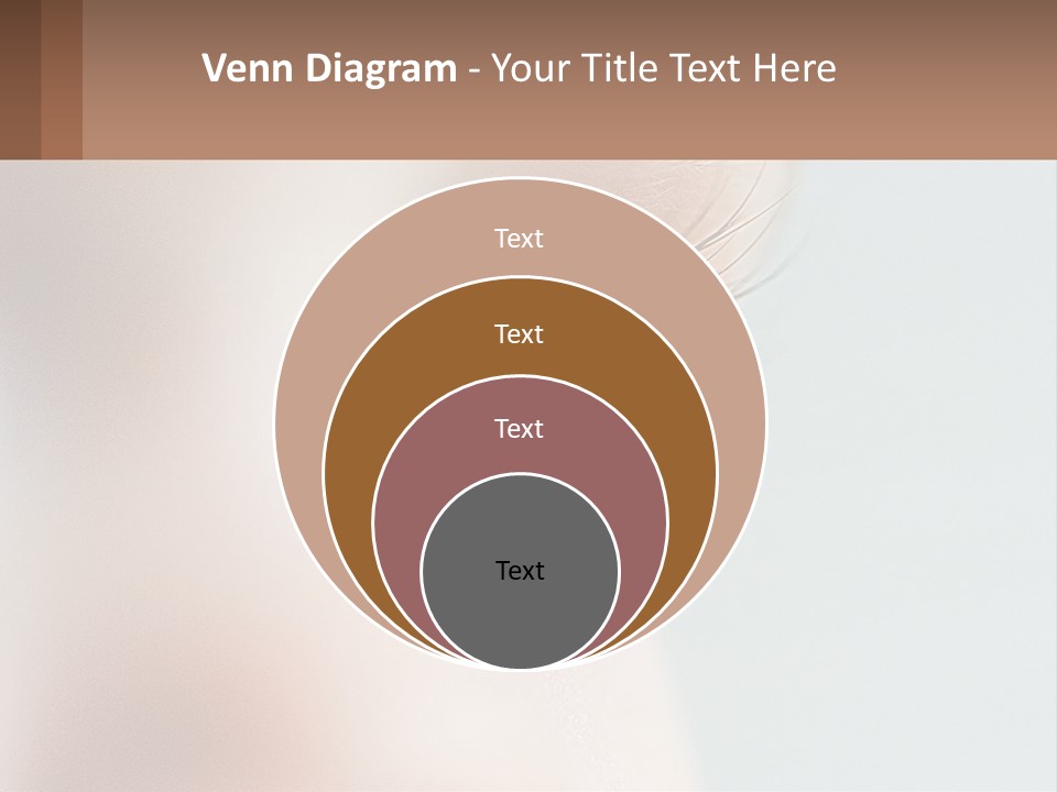 A Close Up Of A Blue Eye With A Brown Background PowerPoint Template