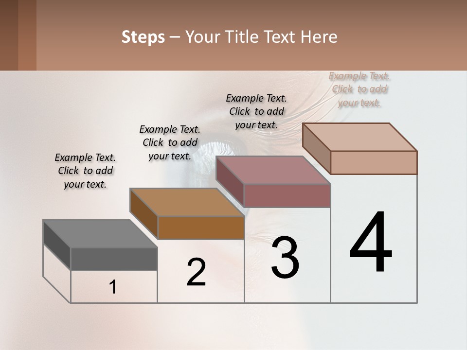 A Close Up Of A Blue Eye With A Brown Background PowerPoint Template