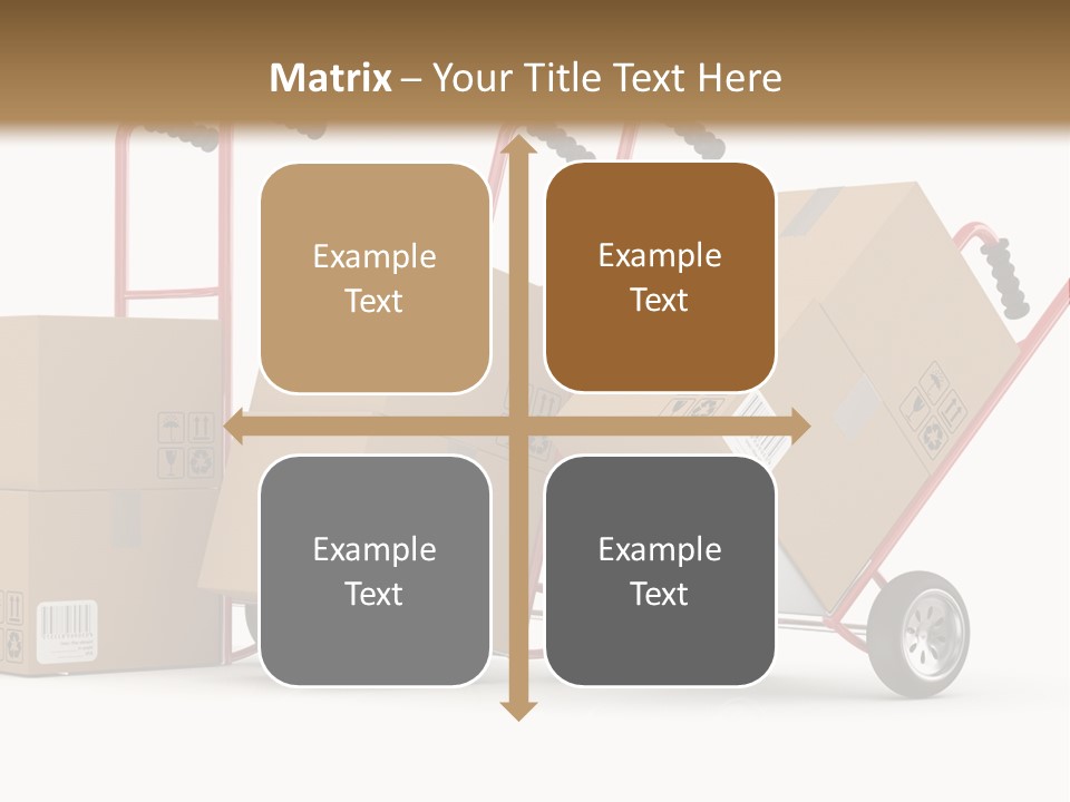 A Group Of Moving Boxes On A Dolly PowerPoint Template