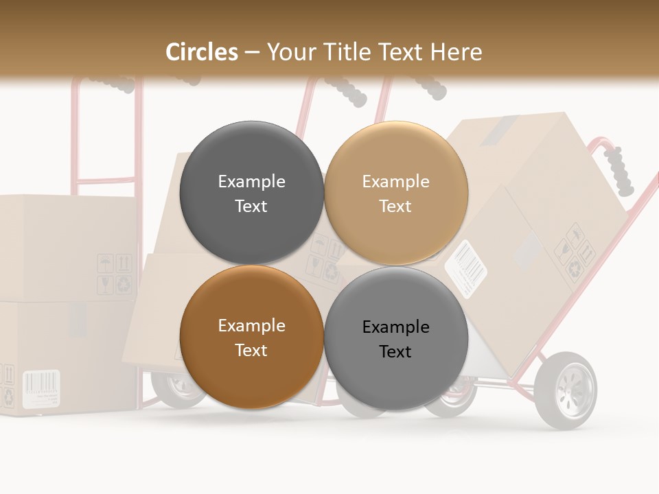 A Group Of Moving Boxes On A Dolly PowerPoint Template