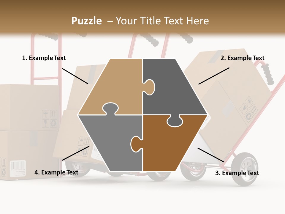 A Group Of Moving Boxes On A Dolly PowerPoint Template