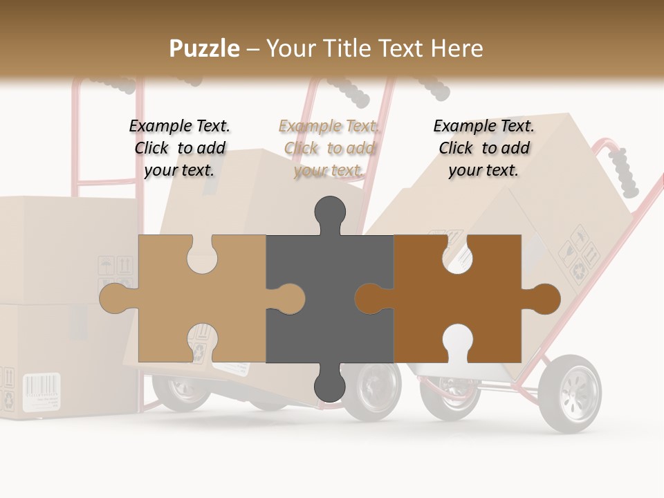 A Group Of Moving Boxes On A Dolly PowerPoint Template