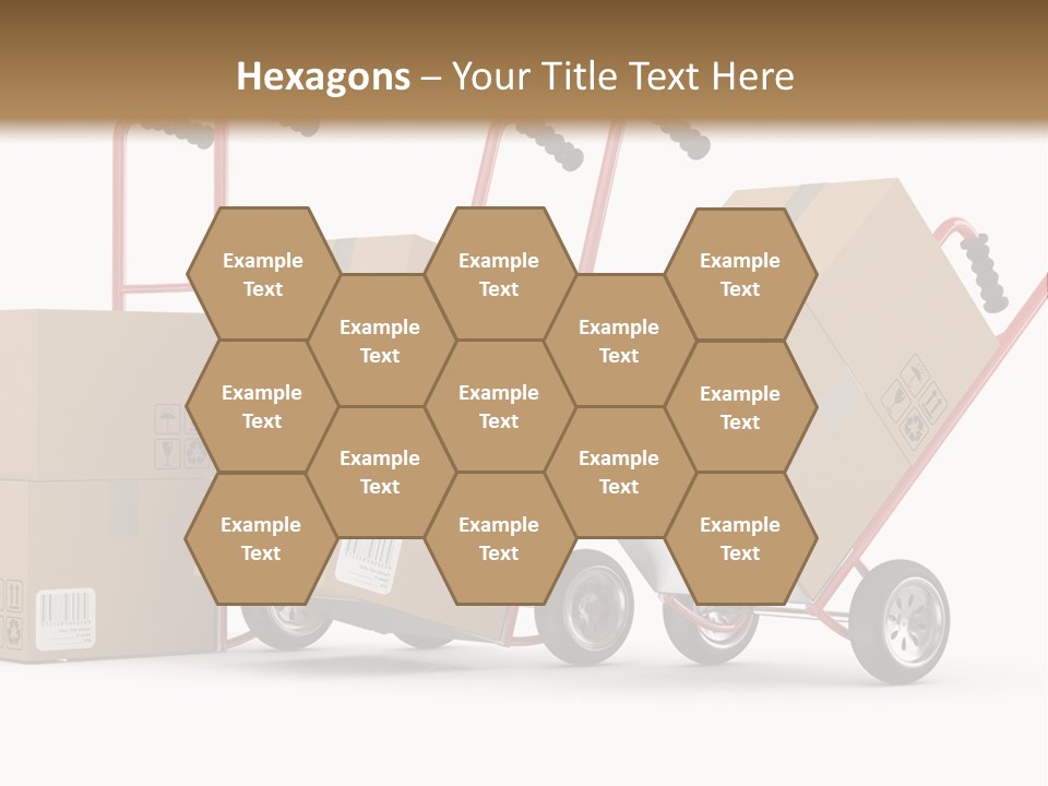 A Group Of Moving Boxes On A Dolly PowerPoint Template