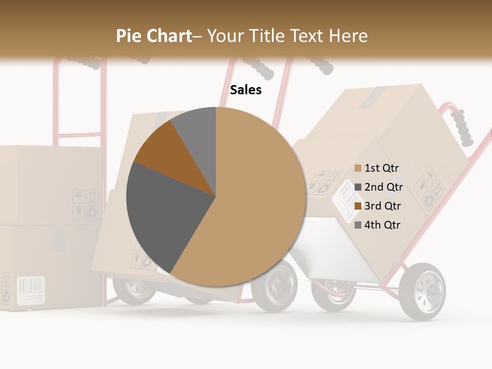 A Group Of Moving Boxes On A Dolly PowerPoint Template