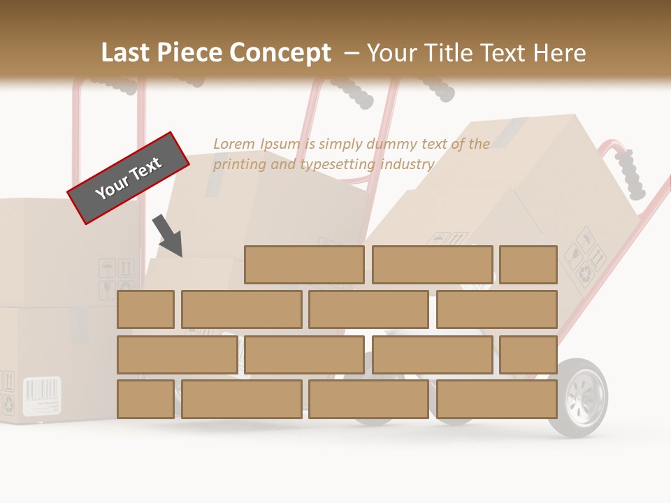 A Group Of Moving Boxes On A Dolly PowerPoint Template