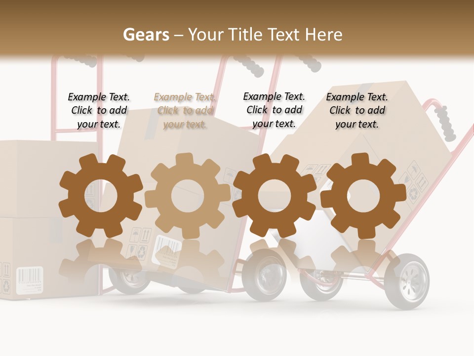 A Group Of Moving Boxes On A Dolly PowerPoint Template