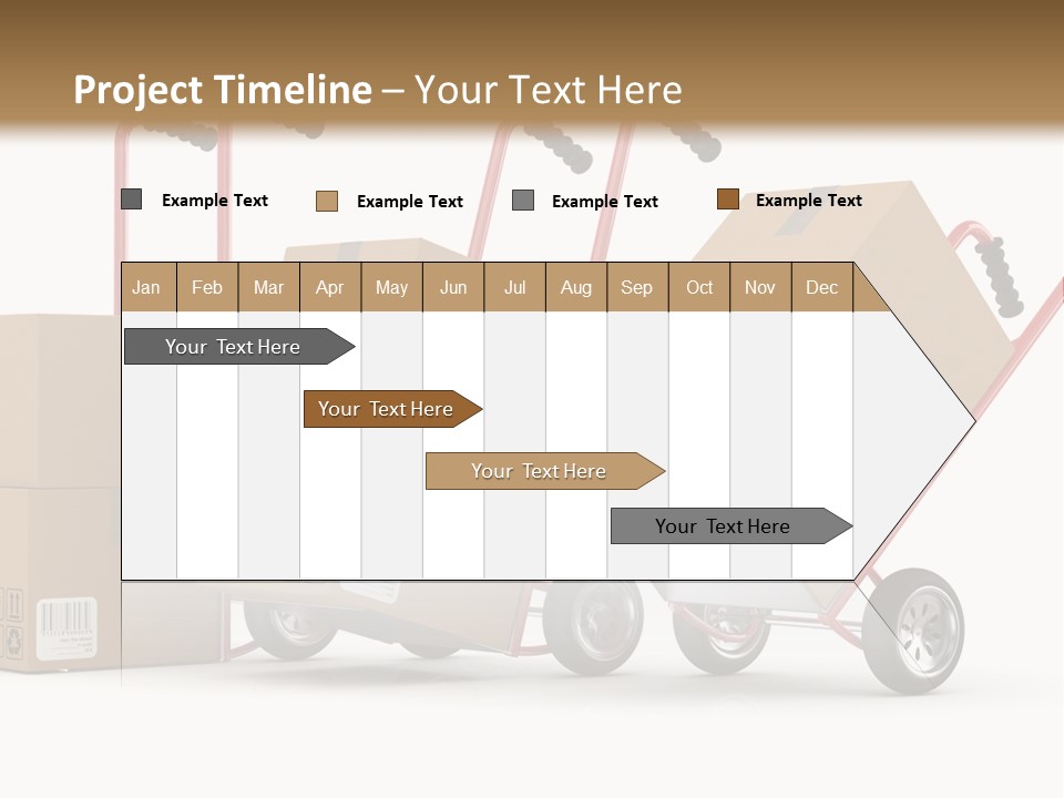 A Group Of Moving Boxes On A Dolly PowerPoint Template