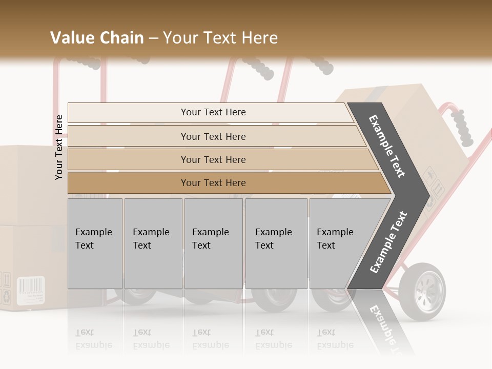 A Group Of Moving Boxes On A Dolly PowerPoint Template