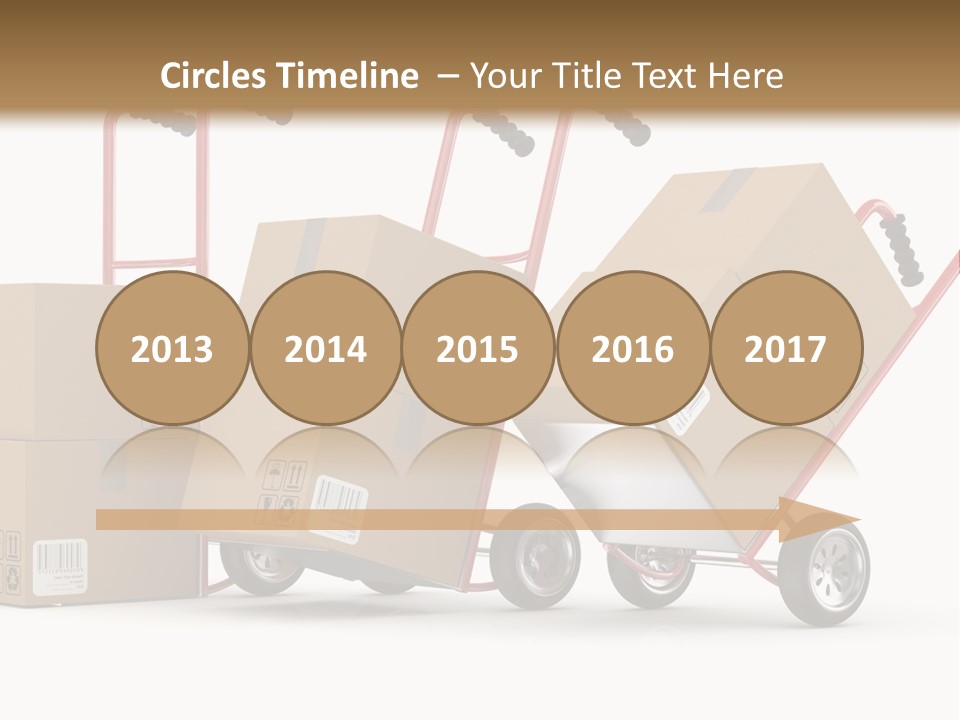 A Group Of Moving Boxes On A Dolly PowerPoint Template