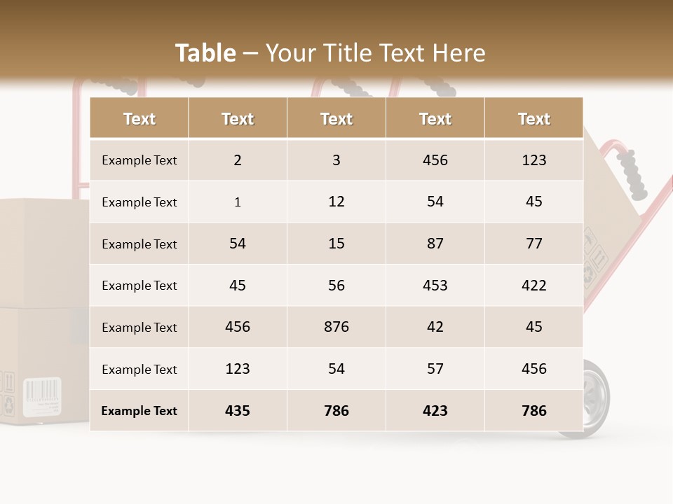 A Group Of Moving Boxes On A Dolly PowerPoint Template