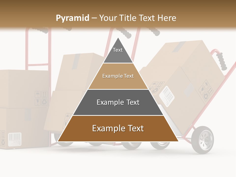 A Group Of Moving Boxes On A Dolly PowerPoint Template